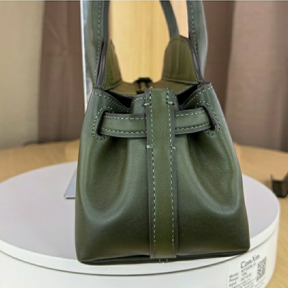 Coach Olive Green Leather Empire Carry All Shoulder Bag (NWOT) - Picture 6 of 16